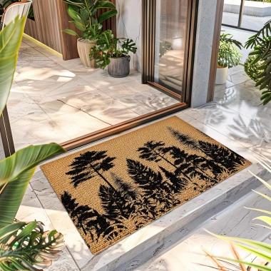 Decovetro Orman Desenli Kapı Önü Halı Paspas 40 x 60 Cm