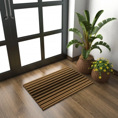 Decovetro Paspas Çizgi Desenli Kapı Önü Paspası40 x 60 Cm