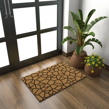 Decovetro Paspas Geometrik Desenli Kapı Önü Paspası40 x 60 Cm
