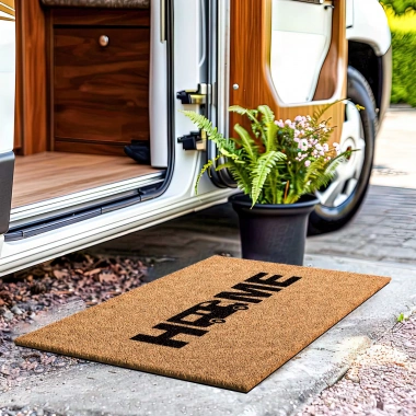 Decovetro Paspas Home Karavan Desenli Kapı Önü Paspası 40 x 60 cm