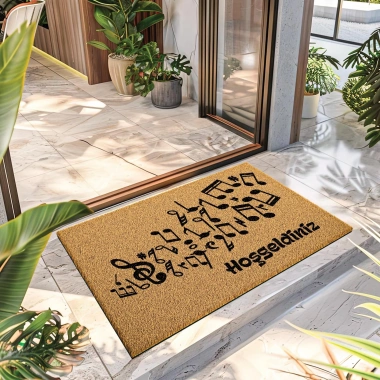 Decovetro Paspas Hoşgeldiniz Desenli Kapı Önü Paspası 40 x 60 Cm