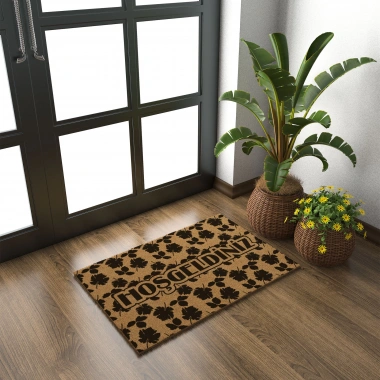 Decovetro Paspas Hoşgeldiniz Desenli Kapı Önü Paspası 40 x 60 Cm