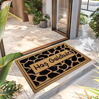 Decovetro Paspas Hoşgeldiniz Desenli Kapı Önü Paspası 40 x 60 Cm