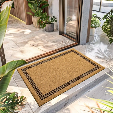 Decovetro Paspas Konsept Siyah Çerçeve Desenli Kapı Önü Paspası 40 x 60 cm