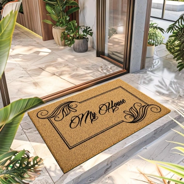 Decovetro Paspas My Home Desenli Kapı Önü Paspası40 x 60 Cm