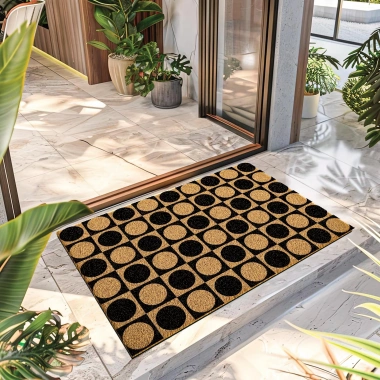 Decovetro Paspas Retro Desenli Kapı önü Paspası40 x 60 Cm