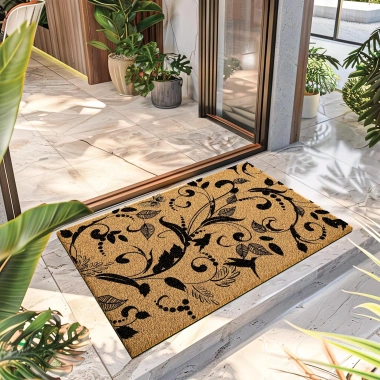 Decovetro Paspas Sarmaşık Desenli Kapı Önü Paspası40 x 60 Cm