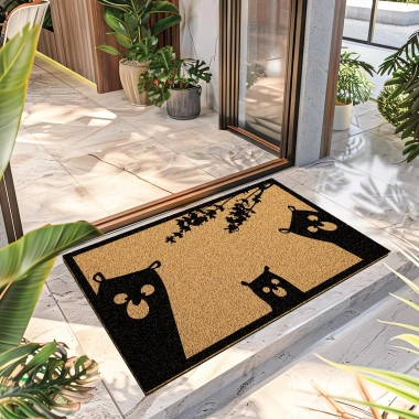 Decovetro Paspas Sevimli Patiler Desenli Kapı Önü Paspası 40 x 60 Cm