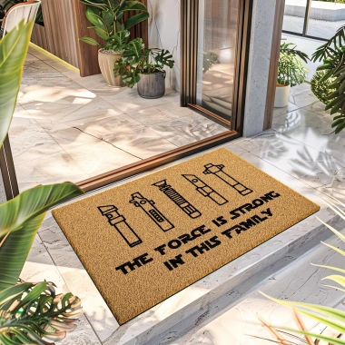 Decovetro Paspas Star Wars Force is Strong Family-Desenli40 x 60 Cm