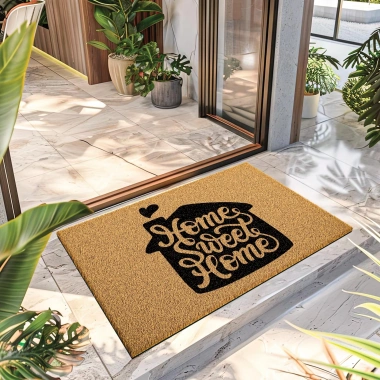 Decovetro Paspas Sweet Home Desenli Kapı Önü Paspası40 x 60 Cm