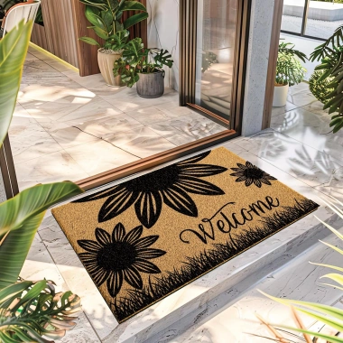 Decovetro Paspas Welcome Desenli Kapı önü Paspası 40 x 60 Cm
