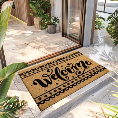 Decovetro Paspas Welcome Desenli Kapı önü Paspası 40 x 60 Cm