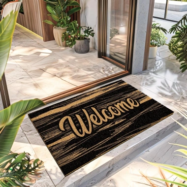 Decovetro Paspas Welcome Desenli Kapı önü Paspası 40 x 60 Cm