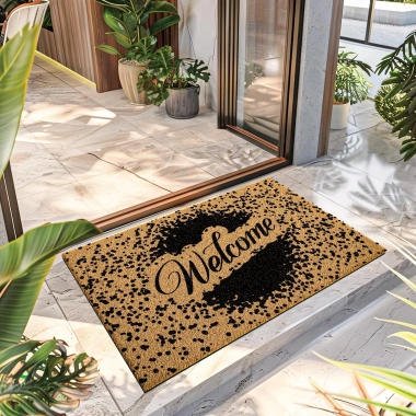 Decovetro Paspas Welcome Desenli Kapı önü Paspası 40 x 60 Cm