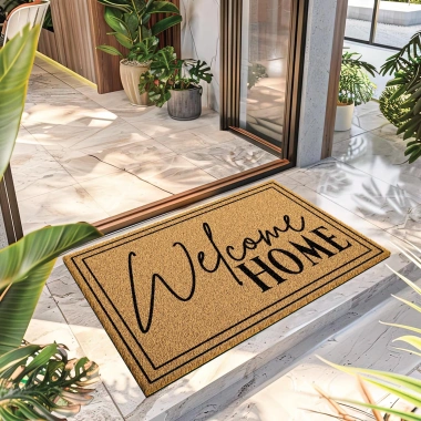 Decovetro Paspas Welcome Home Desenli Kapı Önü Paspası 40 x 60 Cm