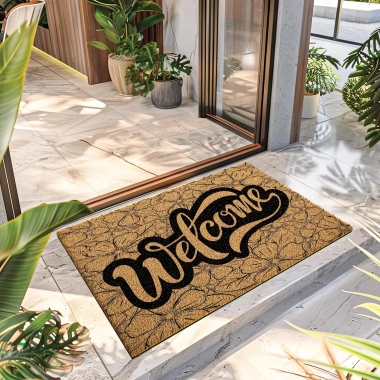 Decovetro Paspas Welcome Home Desenli Kapı Önü Paspası 40 x 60 Cm