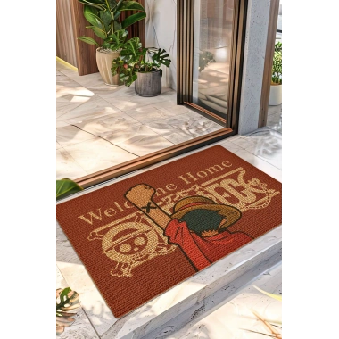 Decovetro Renkli Kapı Önü Halı Paspas One Piece Luffy Baskılı 40 x 60 Cm