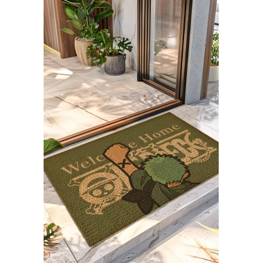 Decovetro Renkli Kapı Önü Halı Paspas One Piece Zoro Baskılı 40 x 60 Cm