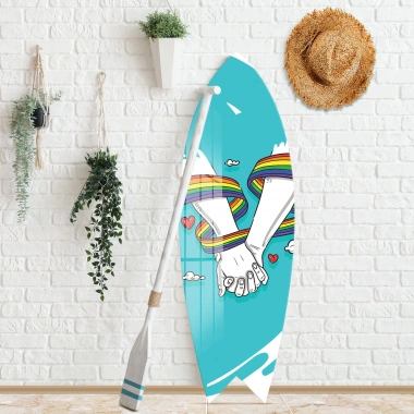 Decovetro ST 4068 Dekoratif Cam Sörf Tahtası 33x100 Cm