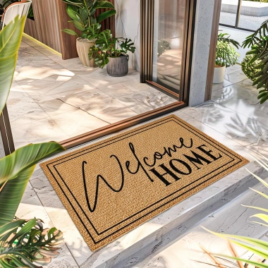 Decovetro Welcome Home Desenli Kapı Önü Halı Paspas 40 x 60 Cm