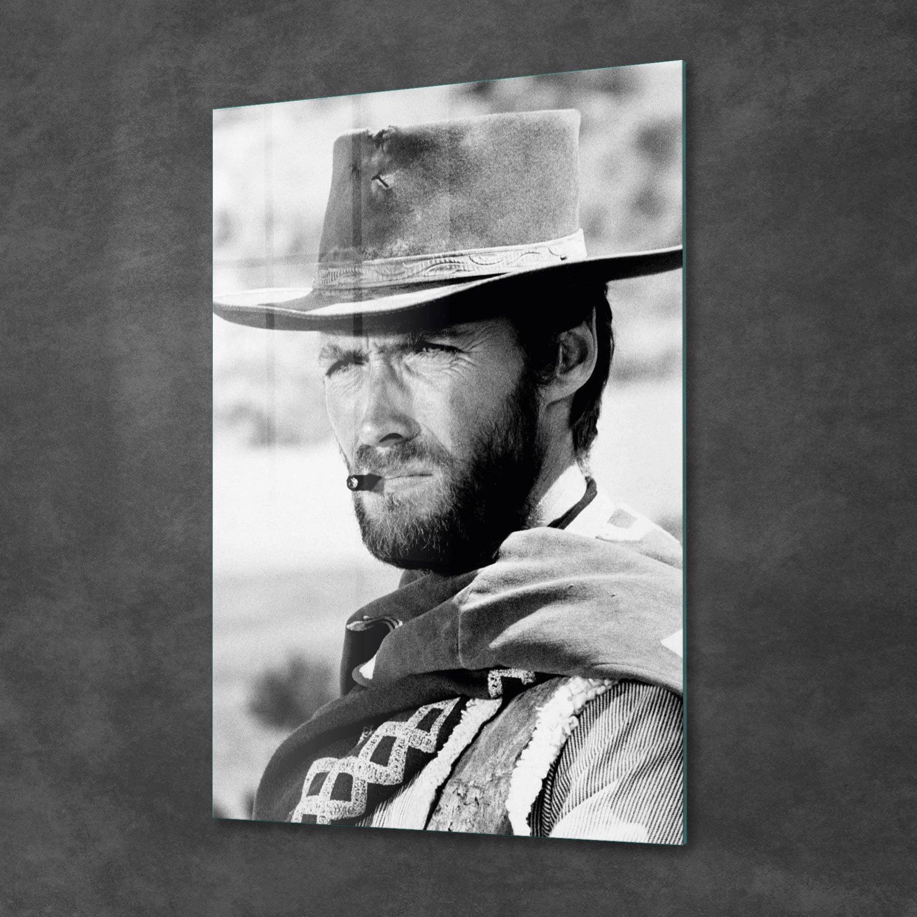 Decovetro Cam Tablo Clint Eastwood 30x40 cm