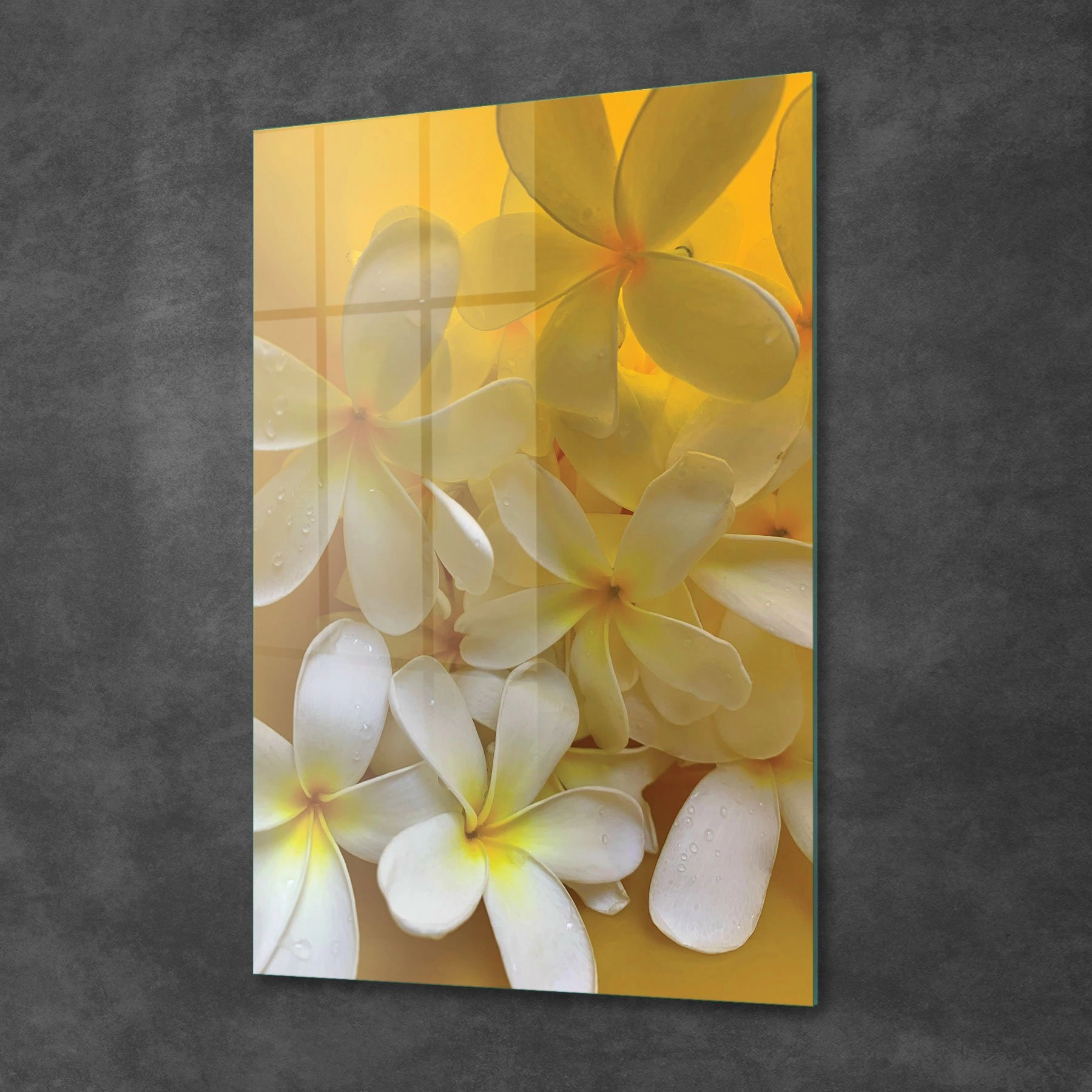 Decovetro Cam Tablo White Lily Desenli 30x40 cm