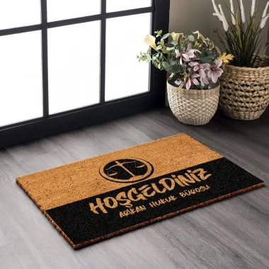 Decovetro Kişiye Özel Paspas Avukat ofisi 40 x 60 Cm