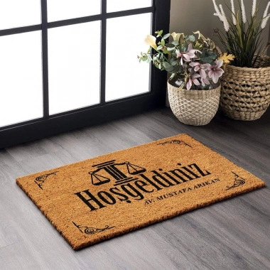 Decovetro Kişiye Özel Paspas Avukat ofisi 40 x 60 Cm