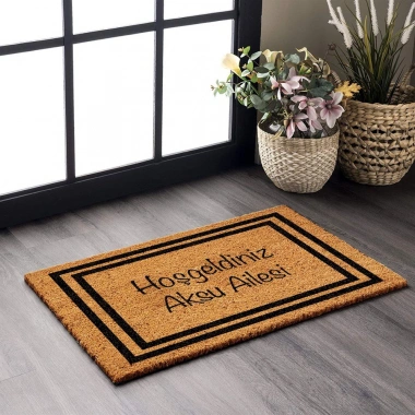 Decovetro Kişiye Özel Paspas Hoşgeldiniz Desenli 40 x 60 Cm