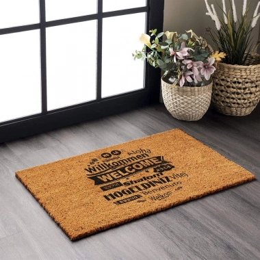 Decovetro Paspas Hoşgeldiniz Desenli Kapı Önü Paspası 40 x 60 Cm