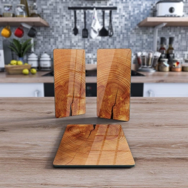 Decovetro Cam Sunum Servis Tabağı 3lü Dikdörtgen Set 1117