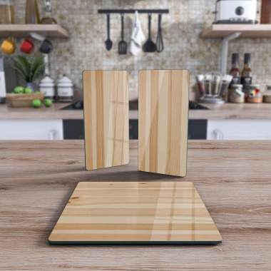 Decovetro Cam Sunum Servis Tabağı 3lü Kare Set 1118