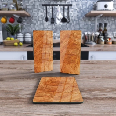 Decovetro Cam Sunum Servis Tabağı 3lü Dikdörtgen Set 1119