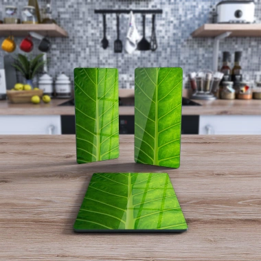 Decovetro Cam Sunum Servis Tabağı 3lü Dikdörtgen Set 1126