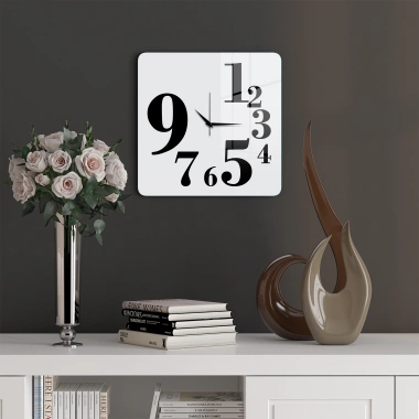 Decovetro Cam Duvar Saati Kare 1013 30 x 30 Cm