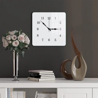 Decovetro Cam Duvar Saati Kare 1015 30 x 30 Cm