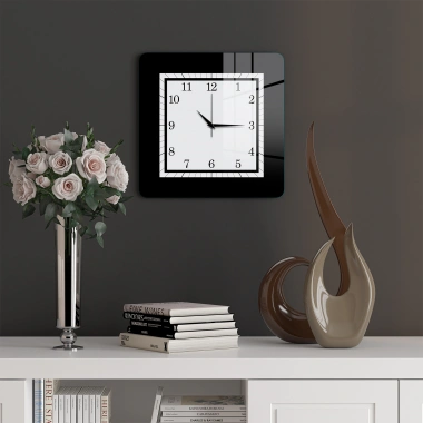 Decovetro Cam Duvar Saati Kare 1002 30 x 30 Cm
