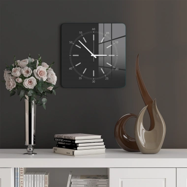 Decovetro Cam Duvar Saati Kare 1035 30 x 30 Cm