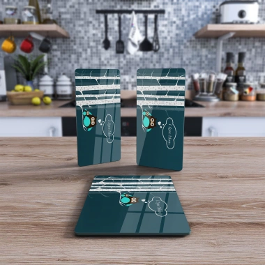 Decovetro Cam Sunum Servis Tabağı 3lü Dikdörtgen Set 1040