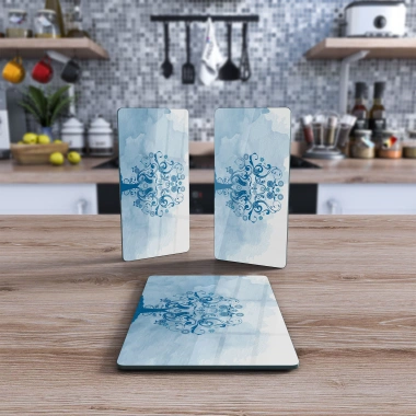 Decovetro Cam Sunum Servis Tabağı 3lü Dikdörtgen Set 1043