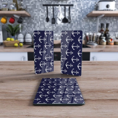 Decovetro Cam Sunum Servis Tabağı 3lü Dikdörtgen Set 1050