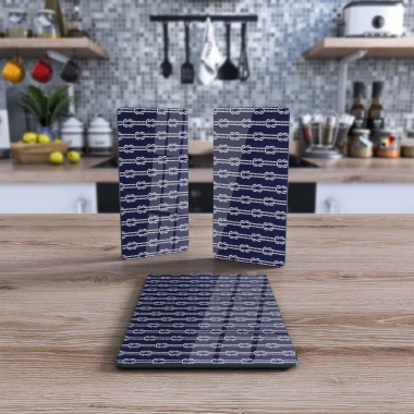 Decovetro Cam Sunum Servis Tabağı 3lü Dikdörtgen Set 1052