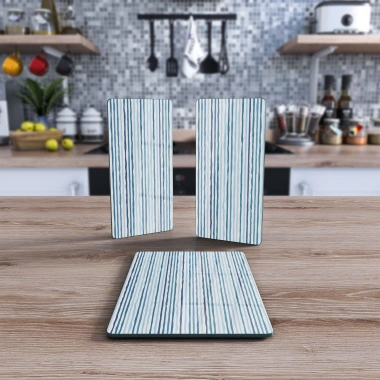 Decovetro Cam Sunum Servis Tabağı 3lü Dikdörtgen Set 1058