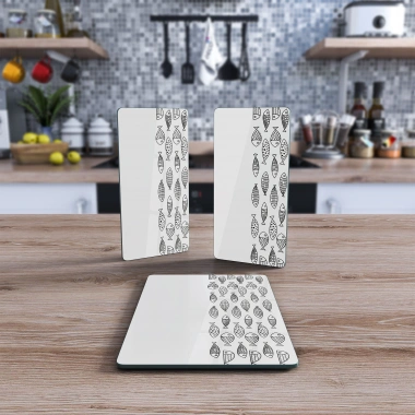 Decovetro Cam Sunum Servis Tabağı 3lü Dikdörtgen Set 1063