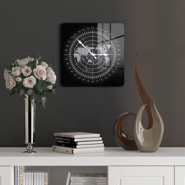 Decovetro Cam Duvar Saati Kare 1065 30 x 30 Cm