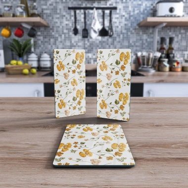 Decovetro Cam Sunum Servis Tabağı 3lü Dikdörtgen Set 1068