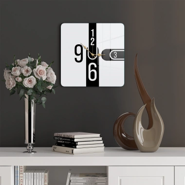 Decovetro Cam Duvar Saati Kare 1007 30 x 30 Cm