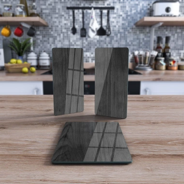 Decovetro Cam Sunum Servis Tabağı 3lü Dikdörtgen Set 1084