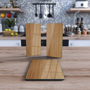 Decovetro Cam Sunum Servis Tabağı 3lü Dikdörtgen Set 1087