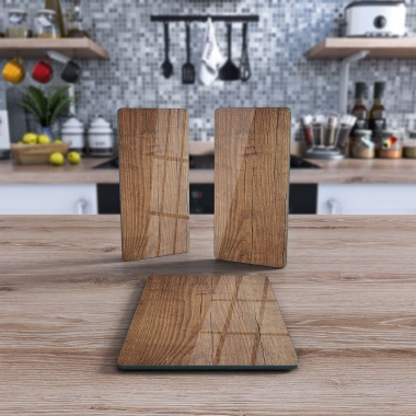 Decovetro Cam Sunum Servis Tabağı 3lü Dikdörtgen Set 1091